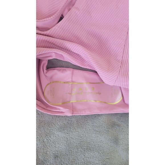 Spiritual Gangster Bathing Suit Pink Ribbed Shore One Piece Swimsuit - Picture 7 of 7